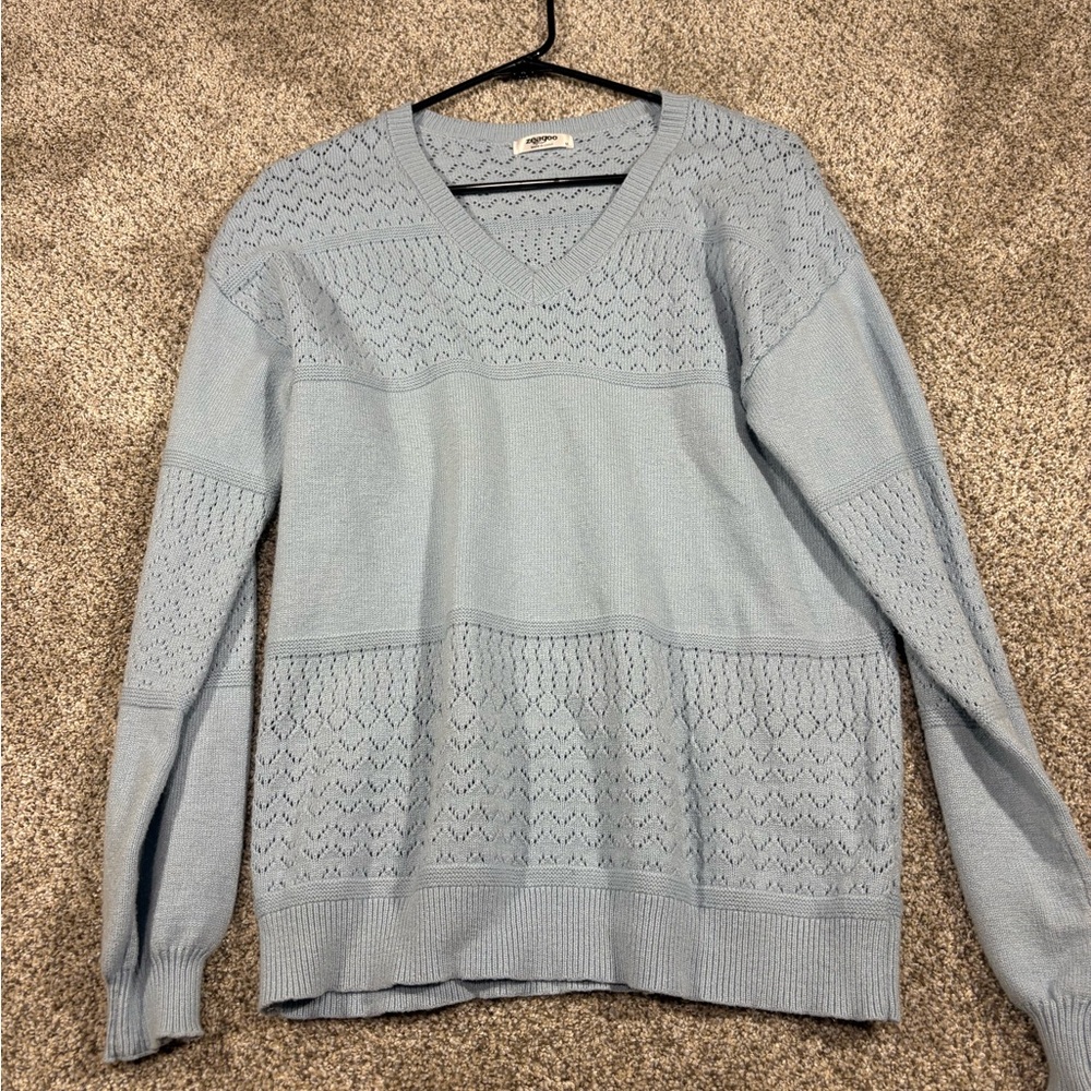 Zeagoo Sky Blue Knit Top